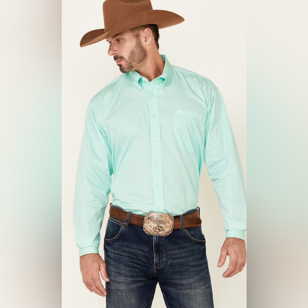 Cinch Men's Solid Long Sleeve Button-Down Western… - image 1